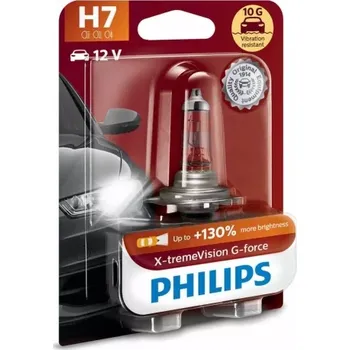Povinná bezpečnostní výbava PHILIPS X-TREME VISION G-FORCE 10G +130% H7 12V 55W