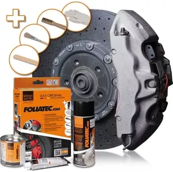 Autolak FOLIATEC DVOUSLOŽKOVÁ BARVA na brzdové třmeny STŘÍBRNÁ (SADA K APLIKACI)