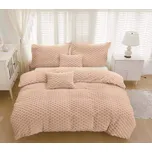 3dílne Mikroplyšové povlečení Exclusive sweet světlo hnědé 200x140cm+90x70cm TiaHome