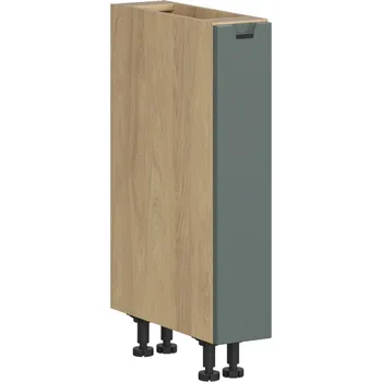 Black red white Spodní kuchyňská skříňka Iris 15 cm s cargo košem Barva korpusu skříněk: Černá mat, Zvolte barvu dvířek: Alhamra mat