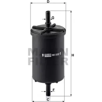 Autodíl MANN FILTER Palivový filtr WK 6002