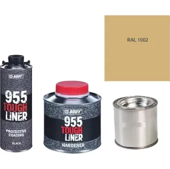 Autolak HB BODY 955 RAPTOR tough liner - 2k polyuretan textura set/báze + tužidlo + barva /RAL 1002 900ml