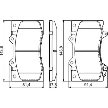 Brzdová destička BOSCH Sada brzdových doštiček 0 986 494 693
