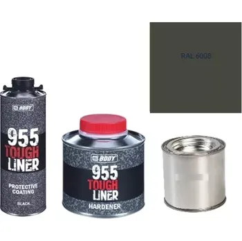 Autolak HB BODY 955 RAPTOR tough liner - 2k polyuretan textura set/báze + tužidlo + barva /RAL 6008 900ml