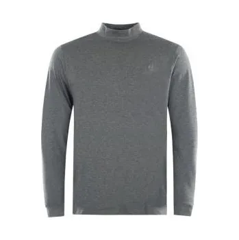 Pánské tričko Triko s dlouhým rukávem a stojáčkem (tmavší šedá) - v nadměrné velikosti 4289