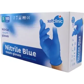 SOFTCLINIC Nitrilové rukavice modré S 100ks