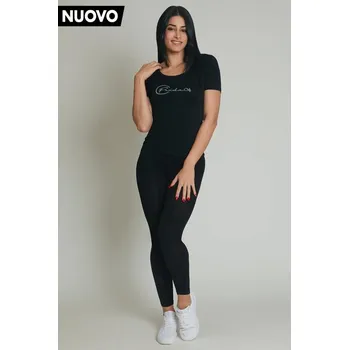 Dámské pyžamo Frida® - FGM04® Dlouhé pyžamo Tričko + legíny FGM04 Velikost: XS/S Černá