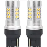 AMIO LED žárovky CANBUS 3030 24SMD T20 7440 WY21W Oranžová 12V/24V