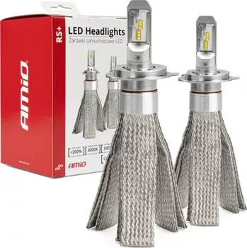 Autožárovka AMIO LED žárovky pro hlavní svícení H4 50W RS+ Slim série