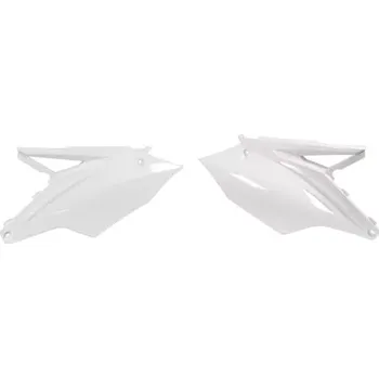 boční číslové tabulky Kawasaki, RTECH (bílé, pár)