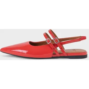 Dámské baleríny Kožené baleríny Vagabond Shoemakers HERMINE červená barva, s odkrytou patou, 5733-260-76 5733.260.76 33X, EUR 38