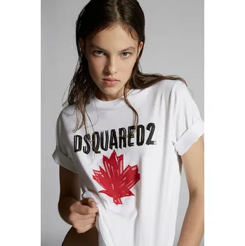 Dámské tričko DSQUARED2 MAPLE LEAF T-SHIRT 100 W Velikost: XS