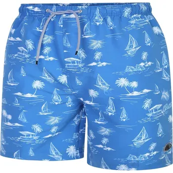 Pánské plavky Koupací šortky - plavky se vzorem (royal modrá) - v nadměrné velikosti 3455