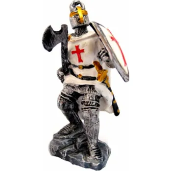 Plastikový model Model Figurka templáře se sekerou - šedý-bílý