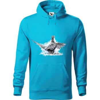 Dámská mikina Mikina - Bažant Barva: Modrá - tyrkysová (44), Velikost: M, Střih: Pánské