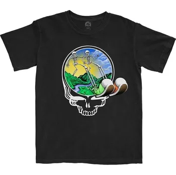 Pánské tričko Grateful Dead Skeles Stepping Black 2XL Tričko