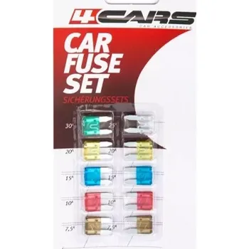 Autopojistky 4CARS POJISTKY MINI SADA 10KS