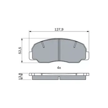 Brzdová destička BOSCH Sada brzdových doštiček, kotouč. brzda 0 986 494 944
