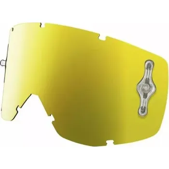Příslušenství k helmě na motorku plexi HUSTLE/TYRANT/SPLIT MX SGL WORKS, SCOTT (žlutý chrom, antifog)