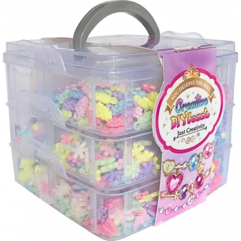 Dřevěná hračka Kreativní sada korálků na výrobu šperků korálky