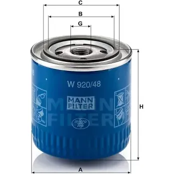 Filtr do auta MANN FILTER Olejový filtr W 920/48