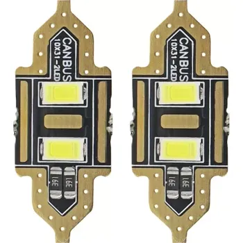 Autožárovka AMIO LED žárovky STANDARD Festoon C5W 2xSMD 5730 12V 31mm