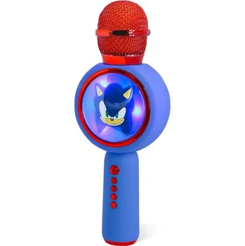 Mikrofon OTL Sonic the Hedgehog PopSing LED karaoke mikrofon Vícebarevná