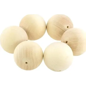 Dětské navlékací korálky Ulanik Dřevěné korálky 45 mm 6 ks