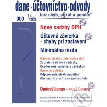Dane, účtovníctvo, odvody bez chýb, pokút a penále č. 1 / 2025 - Nové sadzby DPH pre rok 2025 - Poradca s.r.o. Poradca s.r.o.