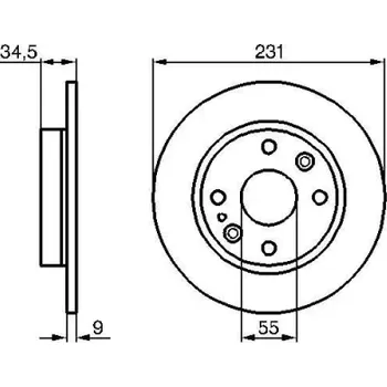 Brzdový kotouč BOSCH Brzdový kotouč plný Ø231mm 0 986 478 242