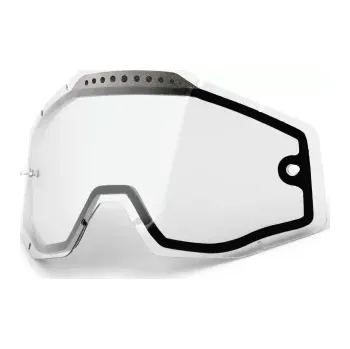 Příslušenství k helmě na motorku S100 plexi Dual Racecraft/Accuri/Strata, 100% (čiré Vented, Anti-fog)