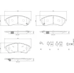 BREMBO Sada brzdových doštiček, kotoučová brzda P24 225
