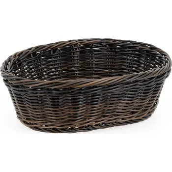 Servírovací stolek Košík oválný z polyratanu 250x190x75 mm, černohnědý | TECHNICA, Gold Line