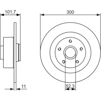 Brzdový kotouč BOSCH Brzdový kotouč plný Ø300mm 0 986 479 573