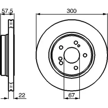 Brzdový kotouč BOSCH Brzdový kotouč větraný Ø300mm 0 986 478 793