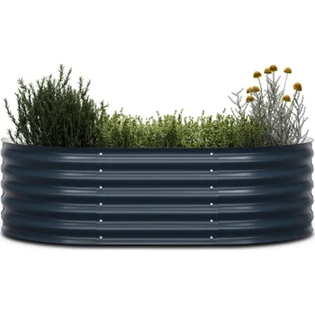 Vyvýšený záhon Blumfeldt Curvbox 150x60x43 cm Vyvýšený záhon Antracit (10046042)