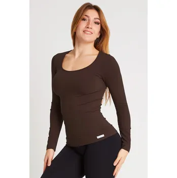 Frida® - FGM04® Zeštíhlující tričko s dlouhým rukávem FGM04 Innergy® hnědé Velikost: L/XL