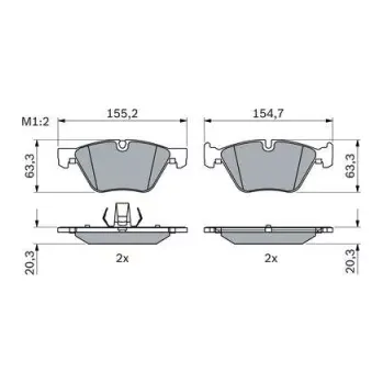 Brzdová destička BOSCH Sada brzdových doštiček, kotouč. brzda 0 986 424 621