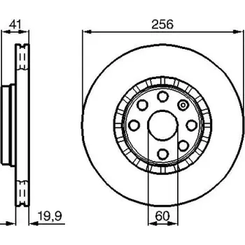 Brzdový kotouč BOSCH Brzdový kotouč větraný Ø255.9mm 0 986 478 535