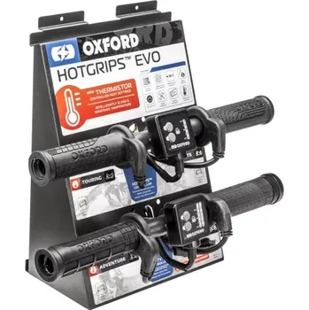 Motodoplněk prezentační stojan / demo jednotka pro 4ks vyhřívaných rukojetí Hotgrips EVO, OXFORD