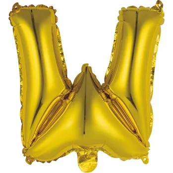 Balónek Amscan Písmeno W zlatý balónek 40 cm