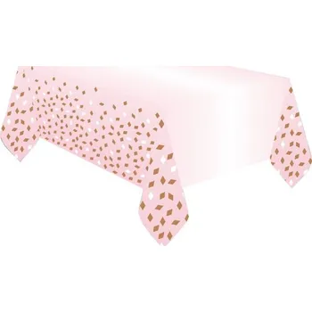 Jednorázový ubrus Amscan Ubrus růžovo-zlatý 180 cm x 120 cm