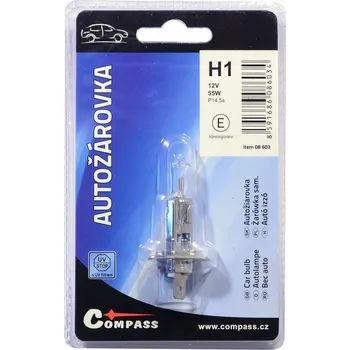 Autožárovka Žárovka 12V H1 55W P14,5s blister 1ks Compass 08603
