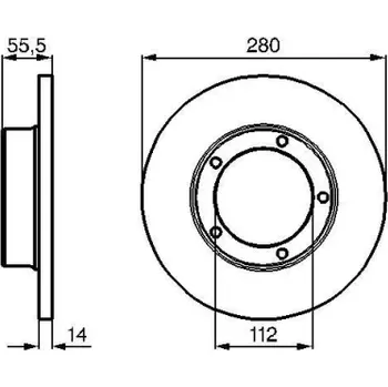 Brzdový kotouč BOSCH Brzdový kotouč plný Ø280mm 0 986 478 770