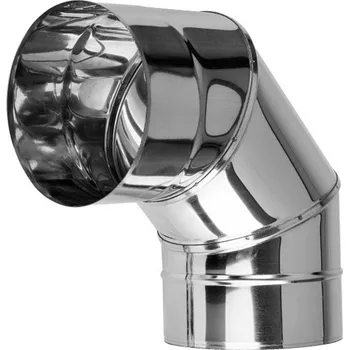Kouřovod PRODMAX 160 Koleno 90° pevné /0,6mm nerez