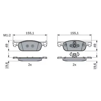 Brzdová destička BOSCH Sada brzdových doštiček 0 986 424 021