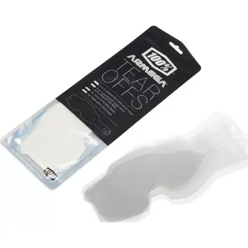 Příslušenství k helmě na motorku S100 strhávací slídy plexi LAMINOVANÉ pro brýle ARMEGA, 100% (2x7 vrstev v balení, čiré)
