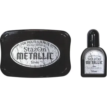 Dětské razítko Aladine Razítkovací polštářek 10x7cm, stříbrná