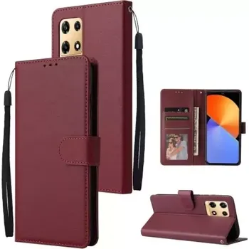 Pouzdro na mobilní telefon TT-TopTechnology Kožené pouzdro Infinix Note 30 Pro wine red, červené, řada MULTI, materiál syntetická kůže