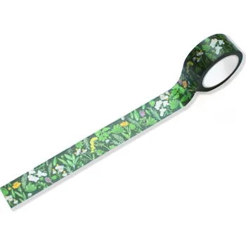 Lepicí páska Washi páska "Bylinky" tmavě zelená - Mankai Paper